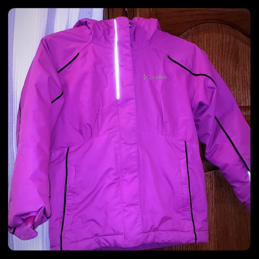 Girls XS (6/6X) pink outgrown Columbia Omni Heat